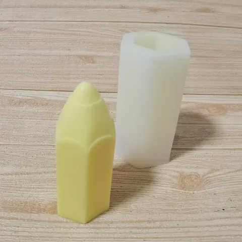 Molde de Silicona en Forma de Lápiz 3D Diseño Hexagonal de Crayón Para Velas Aromáticas Caseras Cera Resina Yeso Molde de Arte