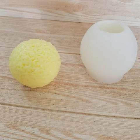 Molde de Silicona en Forma de Bola de Flores de Rosa 3D Para Velas de Aromaterapia Hechas a Mano Yeso Resina Herramienta de Artesanía
