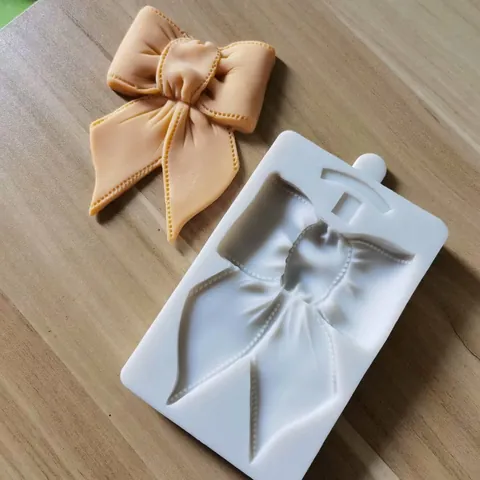 Große Schleifen-Silikonform Für Schokolade Fondant Fimo Ribbon Bow Shape Backwerkzeug Küche DIY Handwerk Form