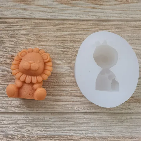 Moule en Silicone Lion Dessin Animé Moule à Gâteau Mousse Chocolat DIY Silicone pour Gelée Crème Glacée Savon
