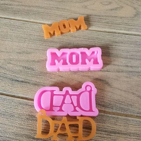 DIY MOM DAD Englische Buchstaben Silikon Harzform Spiegel Gussform Für Schlüsselanhänger Anhänger Aromatherapie Handgefertigt Basteln