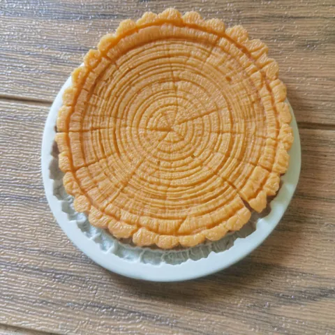 Molde de Silicona Líquida de Anillo Anual de Tocón de Árbol Redondo Herramienta de Fondue de Chocolate Decoración Pasteles