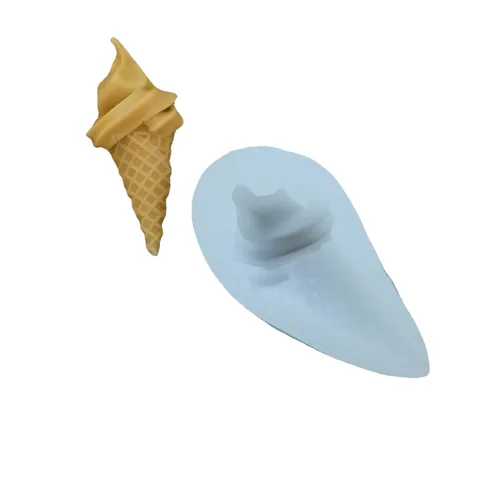 3D Silicone Ice Cream Cone Shape Cake Mold For Chocolate Mousse Dessert Baking Tools Waffle Texture DIY Cake Decoration