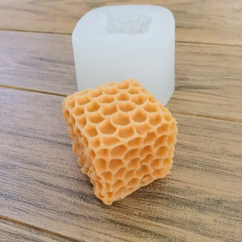 Cube Honeycomb Silicone Mold For DIY Aromatherapy Candle Chocolate Mousse Ice Cube Tool Geometric Baking Mold DIY Crafts