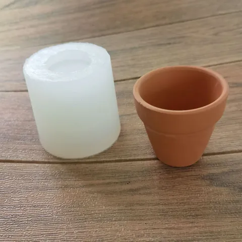 Creative Round Succulent Flower Pot Silicone Mold DIY Handmade Cement Clay Gypsum Planter Pot Making Tool Home Office Decor