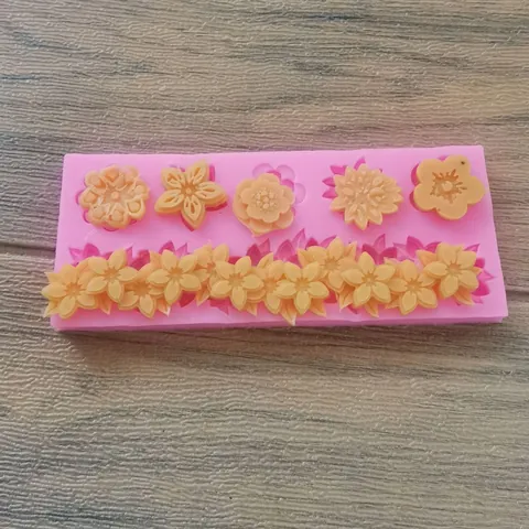 Molde de Silicona con Borde de Encaje Floral Para Fondant Chocolate Resina DIY Patrón de Flores Herramienta de Decoración