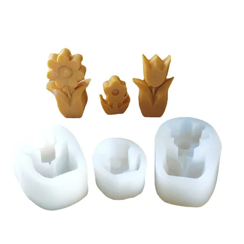 3D Καλούπι Σιλικόνης Λουλούδι Τουλίπα για DIY Αρωματικά Κεριά Σοκολάτα Μους Τούρτα Ψήσιμο Χειροτεχνία Γύψος Εργαλείο