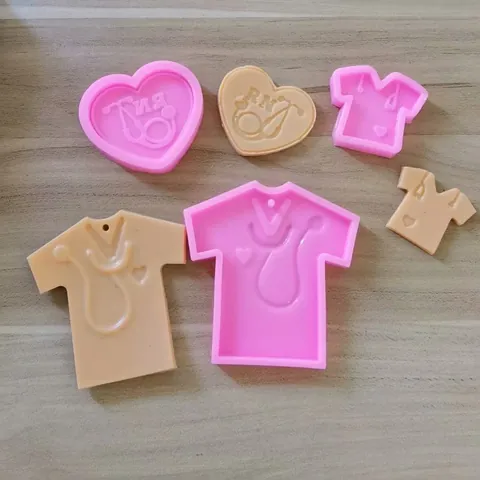Nurse Scrub Stethoscope Heart RN Silicone Mold For Resin Casting Keychain Car Pendant DIY Handmade Crafts Jewelry Making Tool