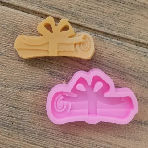 Moule en Silicone DIY Trousse à Crayons Nœud Miroir pour Porte-Clés en Résine Accessoires de Voiture Fait Main