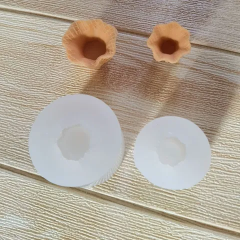Silicone Mold For Cake Flower Holder Aromatherapy Gypsum Chocolate Soap DIY Baking Tool Waffle Bowl Decoration Mold
