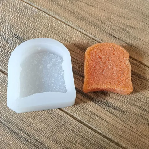 Toast Bread Shaped Silicone Mold Realistic Food Design Baking Tool for Chocolate Biscuit Handmade Soap Scented Candle DIY Craft