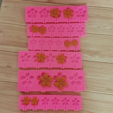 Flower Silicone Lollipop Mold Chrysanthemum Sunflower Shape Chocolate Fondant Cake Decorating Tool Baking DIY Silicone Candy Mold