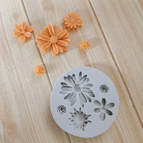 Stampo in Silicone a Forma di Fiore Margherita Rosa per Decorazione Torte in Pasta di Zucchero Cioccolato Strumento da Forno Fai da Te Articoli da Cucina