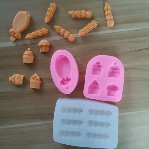 Ice Cream Cone Popsicle Puff Shape Cake Decoration Mold Fondant Chocolate Liquid Silicone Mold Baking DIY Tool