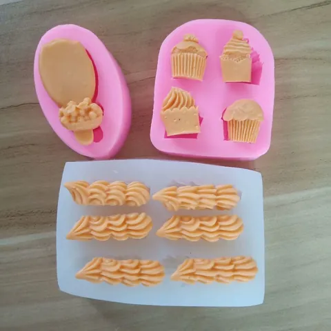 Ice Cream Cone Popsicle Puff Shape Cake Decoration Mold Fondant Chocolate Liquid Silicone Mold Baking DIY Tool