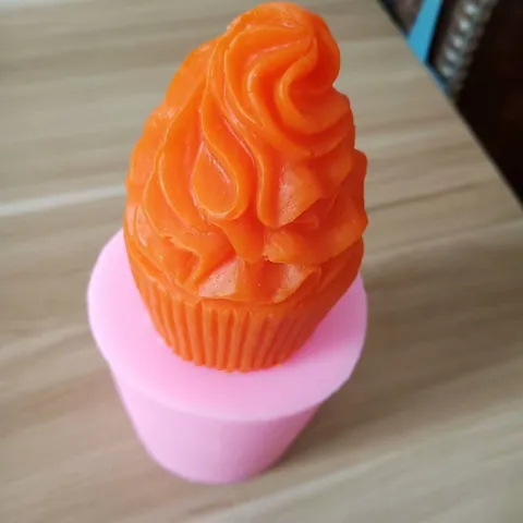 Ice Cream Cone Shape Silicone Mold For Chocolate Aromatherapy Gypsum Handmade Soap Cake Baking DIY Tool Pink Silicone Mold