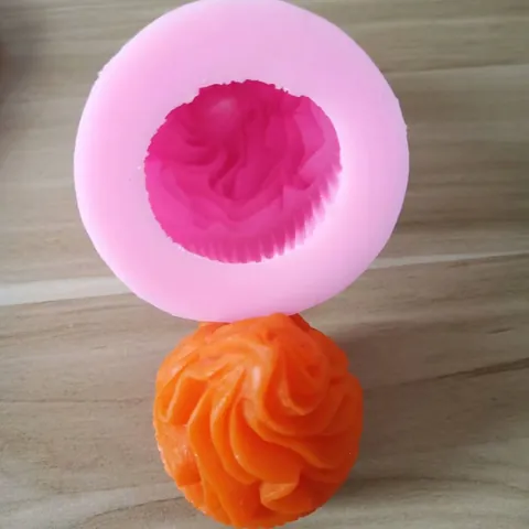 Ice Cream Cone Shape Silicone Mold For Chocolate Aromatherapy Gypsum Handmade Soap Cake Baking DIY Tool Pink Silicone Mold