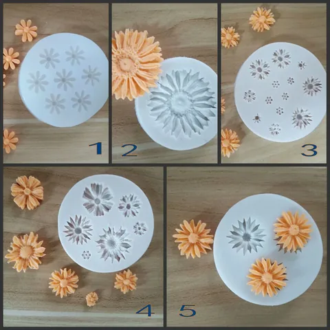 Chrysanthemum Daisy Flower Silicone Mold Fondant Chocolate Cake Decorating Mold DIY Baking Tools Clay Soap Crafting Mold