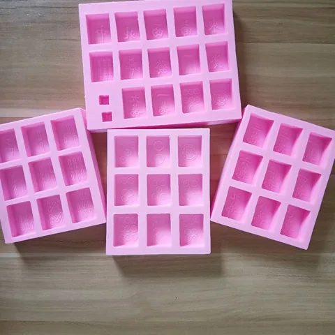 Mahjong Silicone Mold For Chocolate Candy Baking Soap Aromatherapy Plaster Chinese Style Traditional Design DIY Craft Tool