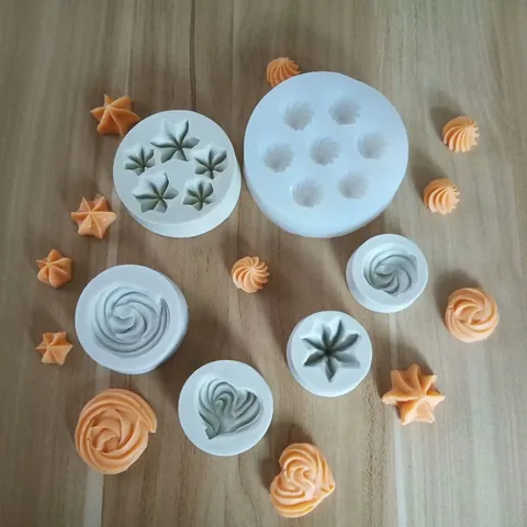 Lebensmittelechte Silikon Backform Für Schokolade Fondant Zuckerwürfel Spirale Herz Stern Form DIY Kuchen Deko Werkzeug