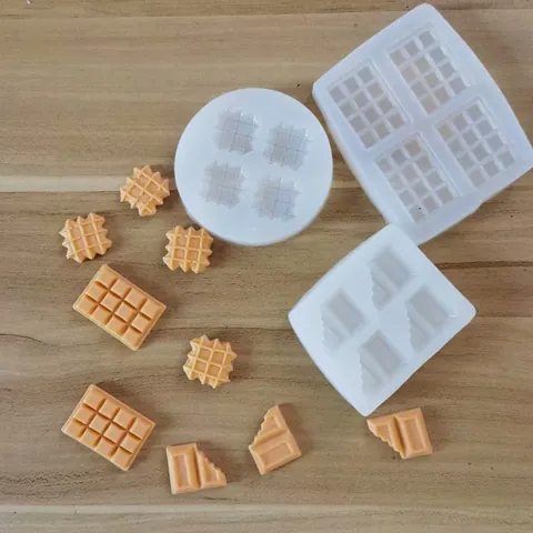 Silicone Chocolate Waffle Cake Mold For DIY Fondant Baking Decoration Candy Cookie Molds Kitchen Bakeware Accessory