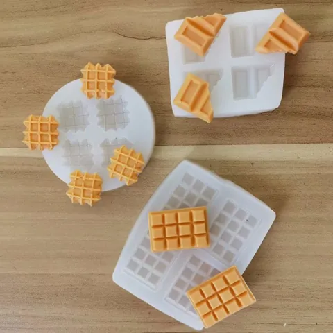 Silicone Chocolate Waffle Cake Mold For DIY Fondant Baking Decoration Candy Cookie Molds Kitchen Bakeware Accessory
