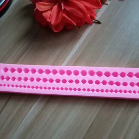 Silicone Pearl String Mold For Cake Decoration DIY Baking Tool 3 Row Beads Fondant Chocolate Sugar Craft Molding Tool Kitchen Bakeware