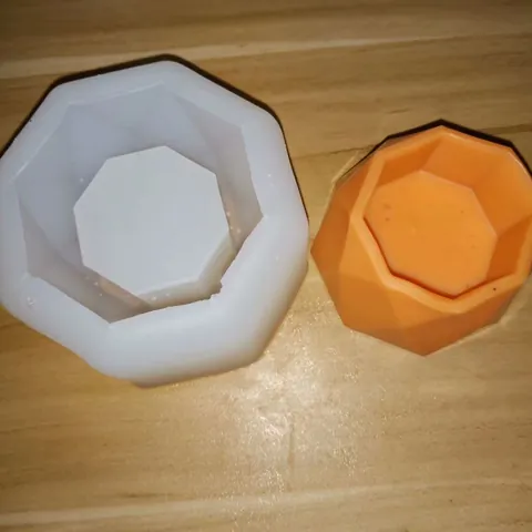 DIY Geometric Silicone Mold For Succulent Plant Pot Fondant Cake Decoration Polyhedron Shape Resin Craft Making Baking Tool