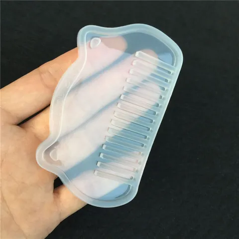 DIY Καλούπι Σιλικόνης Χτένας Κινουμένων Σχεδίων για Κρυστάλλινη Εποξειδική Ρητίνη Χειροποίητη Κατασκευή Χτένας Μαλλιών