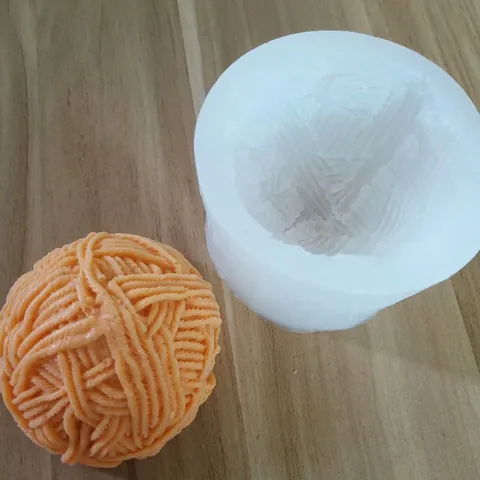 3D Yarn Ball Silicone Mold For Fondant Cake Decoration Aromatherapy Plaster Candle DIY Stereoscopic Baking Tool Kitchenware