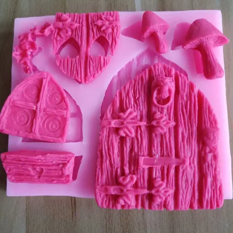 Pilzhaus Silikon Fondantform Märchenhütte Schokoladen Backen DIY Kuchen Dekorationswerkzeug Für Küche Bäckerei