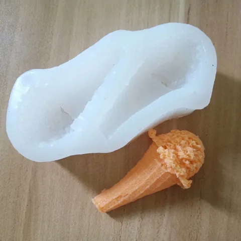 DIY Silicone Cake Mold Ice Cream Cone Cheese Shape Fondant Baking Decorating Tool For Dessert Chocolate Handmade Soap Mold