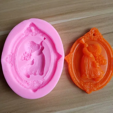 Angel With Trumpet Silicone Mold For DIY Handmade Soap Chocolate Cake Decoration Relief Pendant Clay Crafting Plaster Mold