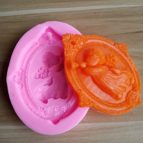 Angel With Trumpet Silicone Mold For DIY Handmade Soap Chocolate Cake Decoration Relief Pendant Clay Crafting Plaster Mold