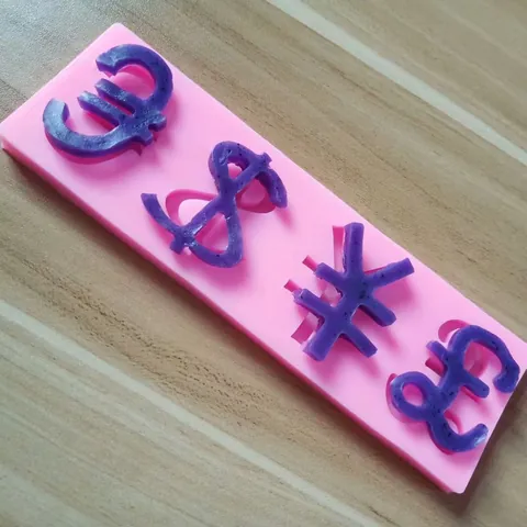 Molde de Silicona Creativo para Pasteles Con Símbolos de Moneda Dólar Euro Libra Yen para Herramientas de Decoración de Repostería