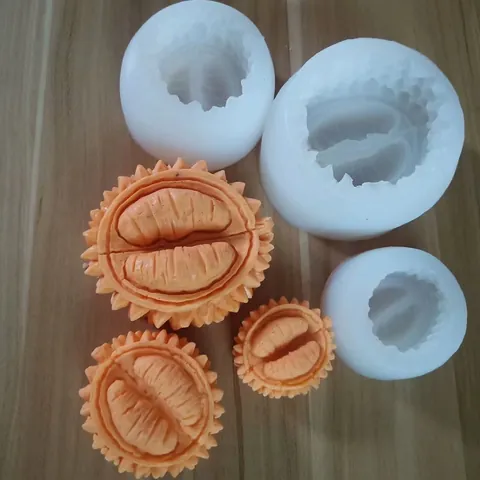 Moule en Silicone en Forme de Durian Réaliste pour Gâteau Mousse Chocolat Glace Bougie Aromathérapie Outils de Pâtisserie