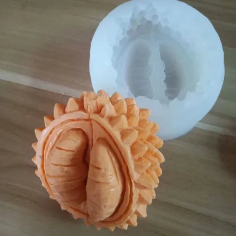 Moule en Silicone en Forme de Durian Réaliste pour Gâteau Mousse Chocolat Glace Bougie Aromathérapie Outils de Pâtisserie