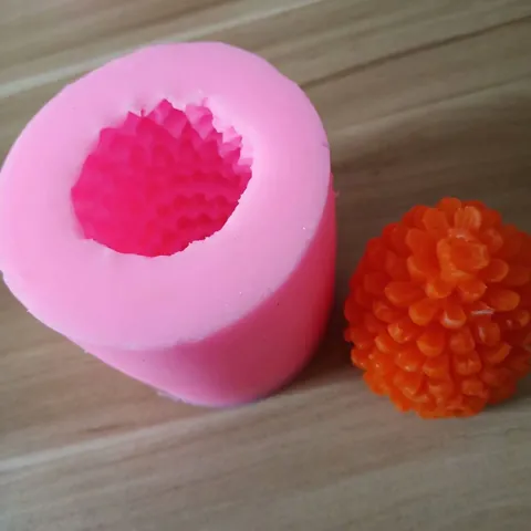 DIY Pinecone Silicone Mold For Cake Decoration Aroma Gypsum Candle Mousse Baking Tool Pink Pine Nut Shaped Resin Mold