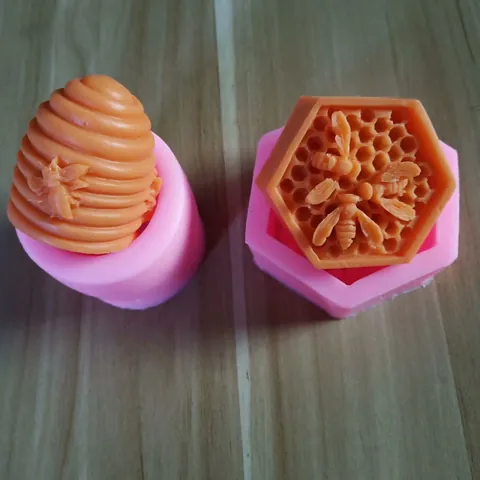 Bee Honeycomb Silicone Mold Cake Decoration Chocolate DIY Baking Tools Creative Sugarcraft Fondant Resin Crafting Mold