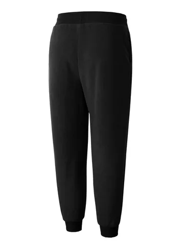 Men Heavyweight Polar Fleece Joggers Solid Black Warm Drawstring Sweatpants Casual Winter Sports Trousers For Men