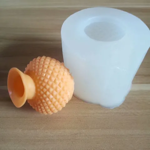 3D Vase Shaped Silicone Mold DIY Cake Decorating Fondant Chocolate Resin Crystal Plaster Geometric Diamond Pattern Mold