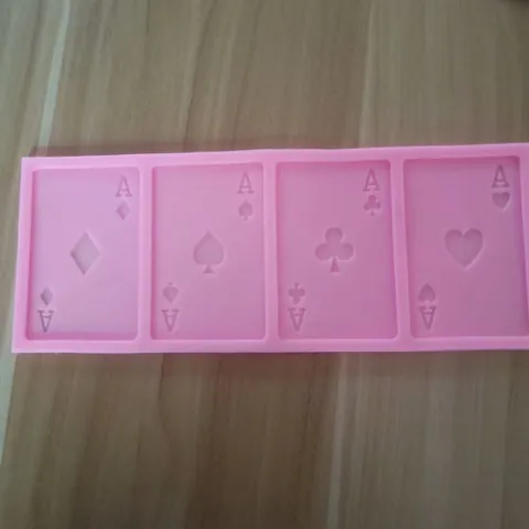 Stampo per Torte in Silicone 3D Poker Ace Design di Carte da Gioco per Cioccolato Fondente Strumento di Cottura Fai da Te