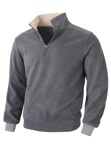 Heren Quarter Zip Polar Fleece Sweatshirt Verdikt Staande Kraag Winddicht Thermisch Pullover Warm Winter Casual Sportief Top