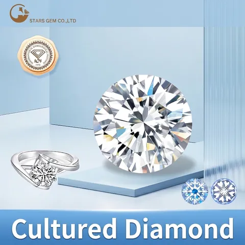 GRA S925 Sterling Silver Lab-Grown Diamond Ring Necklace Earrings IGI Certified D Color VVS Clarity Fine Jewelry Set