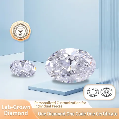 IGI Certified Lab Grown Diamond Oval Brilliant Cut HPHT CVD Loose Diamond D E Color VS1 VVS2 Clarity Engagement Jewelry Stone