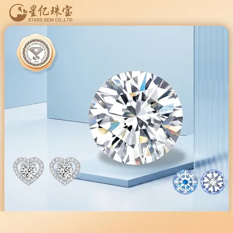 1.5 Carat IGI Certified Round Brilliant Cut Lab Grown Diamond CVD Loose Stone Professional Gemstone for Jewelry Customization