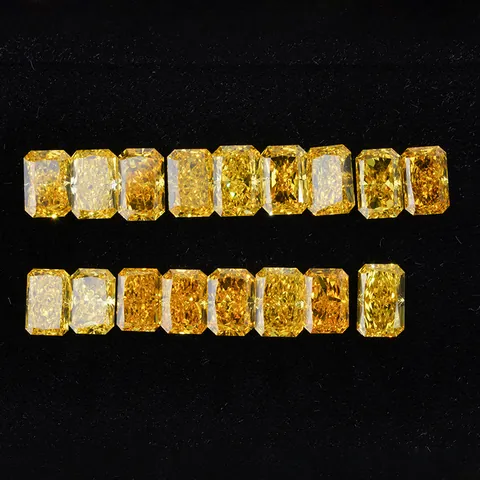 Radiant Cut Lab Grown Yellow Diamond Loose Stone HPHT CVD Synthetic Yellow Diamond For Jewelry Making Fine Jewelry Wholesale