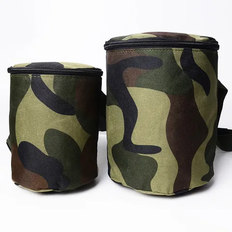 600D Waterproof Fabric Camouflage Headlight Storage Bag Outdoor Fishing Searchlight Waist Pouch Tactical Pouch