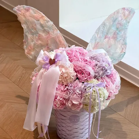 Alas de Mariposa de Ensueño Decoración de Ramo de Flores Papel Estilo Princesa Elfa Arreglo de Boda Fiesta Accesorios de Embalaje Floral