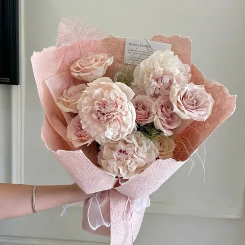 Handmade Texture Flower Wrapping Paper Hand Torn Edge Dongba Paper For Bouquet Floral Art DIY Craft Gift Packaging Paper